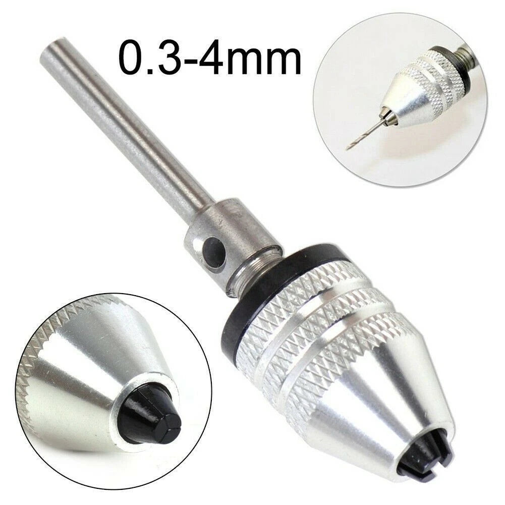 Rotary Tool Mini 0.3-3.4mm Keyless Drill Bit Chuck Adapter Screwdriver