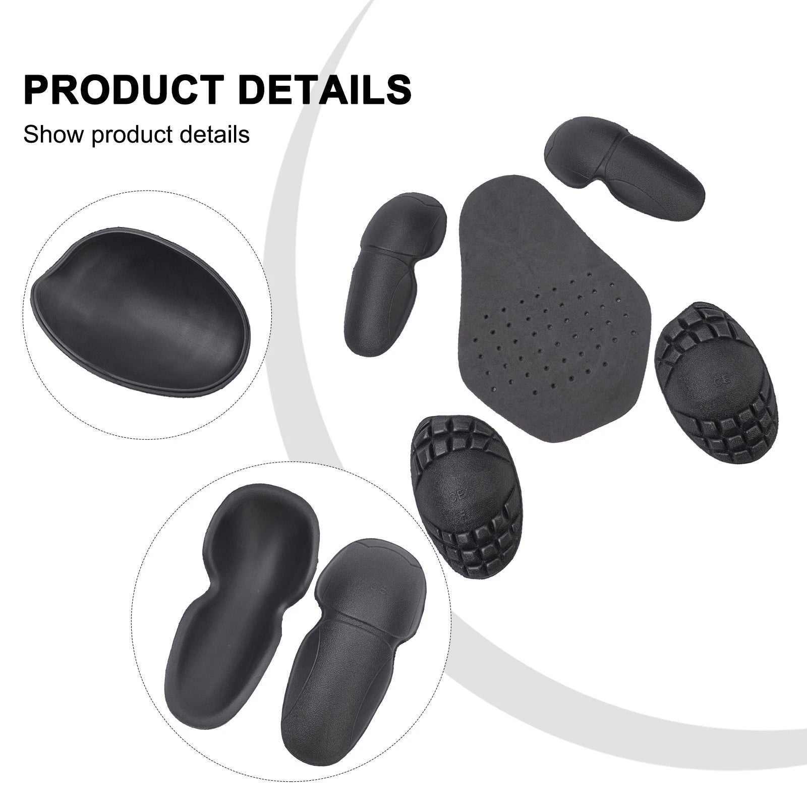 Motorcycle Parts Protector Accessories Back Protector Black EVA Material