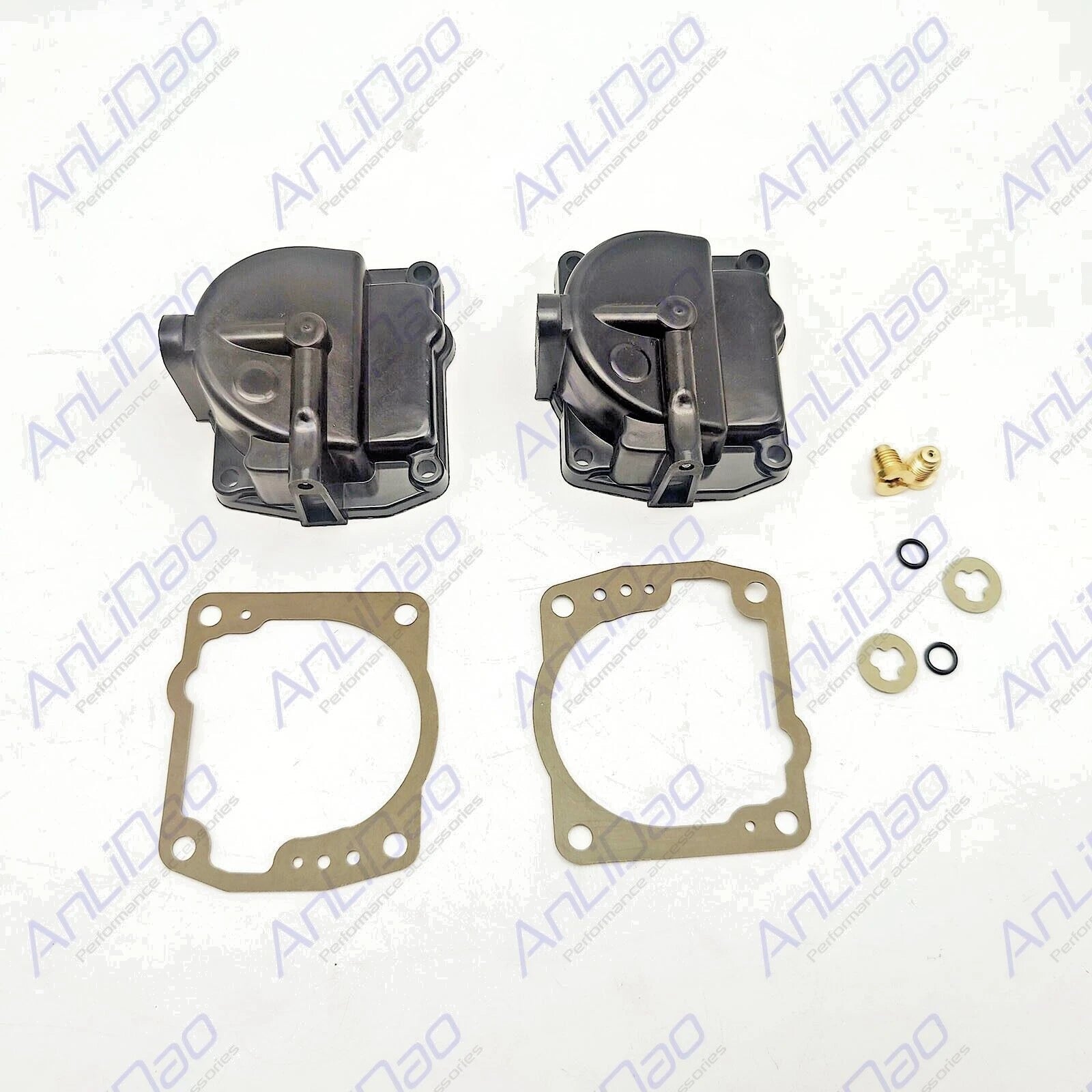 2Pcs Fit Johnson Evinrude Carburetor Float Bowl Chamber with Gasket 0433000 766418