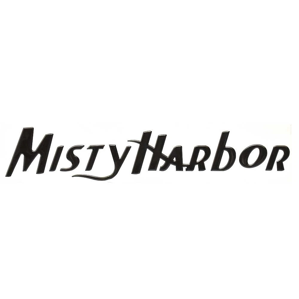 Misty Harbor Boat Raised Decal 002120-B - 25 1/4 X 5 Inch Black Silver