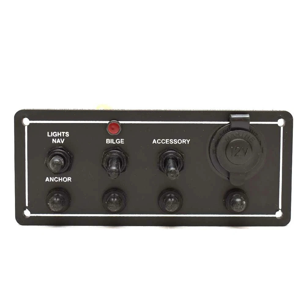 Lowe Boat Toggle Switch Panel J10211-07 - with Breakers 12V