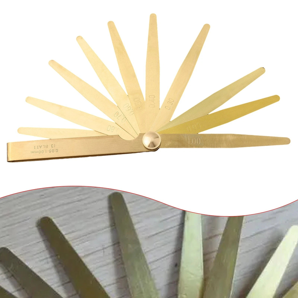 Measure Tool Feeler Gage Brass Engineers Feeler Gauge Measure Tool Metric