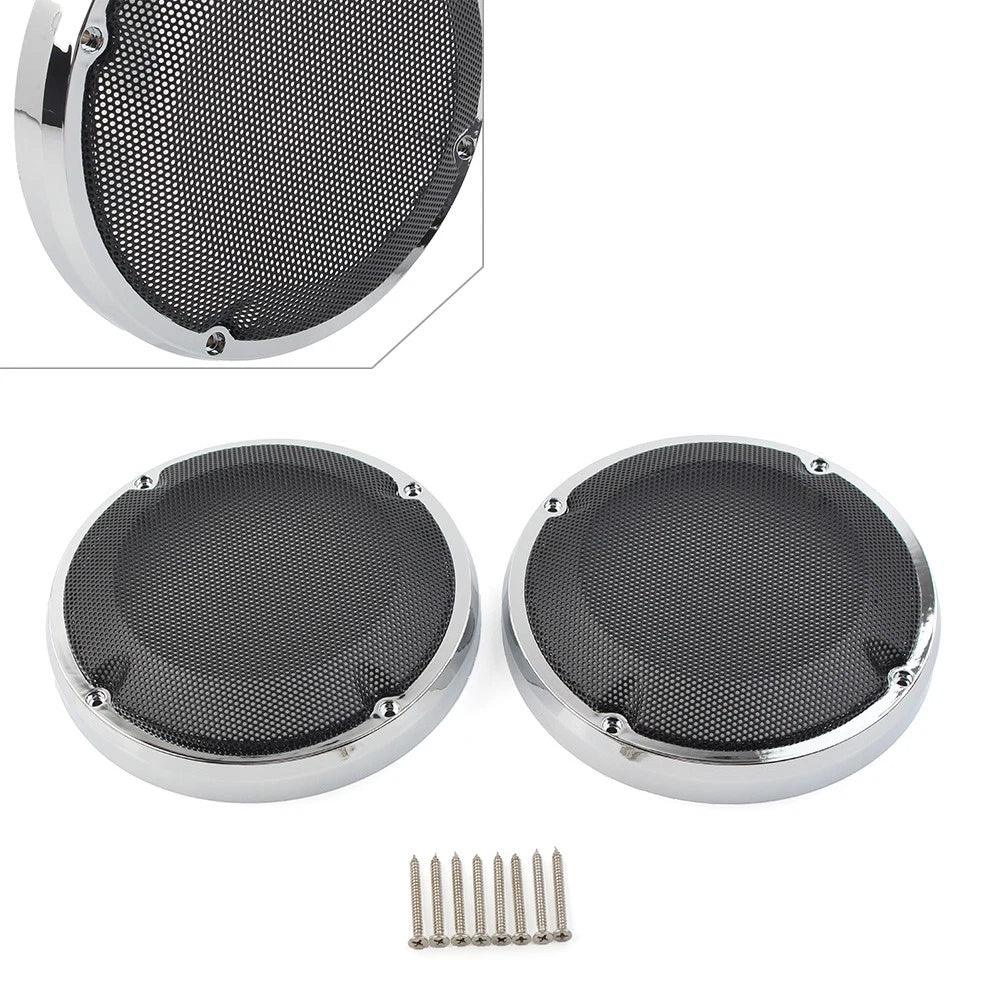 6.5" Saddlebag Lid Speaker Grill Cover for Harley Touring Electra Glibe 1983-20