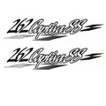 Rinker Boat Brand Decal 218533 - Captiva SS 262 Silver - Black (pair)