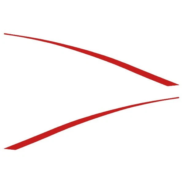 Tracker Boat Decal 166035 - 166036 - 76 1/2 X 2 1/4 Inch Red (2PC)