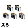 5 Pack Hiflo Chrome Oil Filter for Harley 1200V Seventy-Two 2013-2016 (with Nut)
