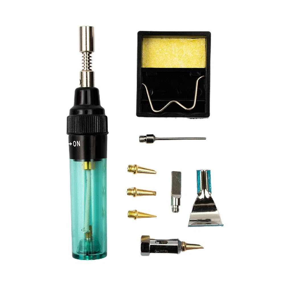 Butane/Gas Soldering Iron Cordless Welding Torch Pen Tool Kit with Accessory Set