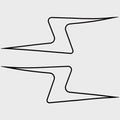 HCB Yachts Boat Logo Decals HS26057749 - Bolt Black Stickers (2Pc)