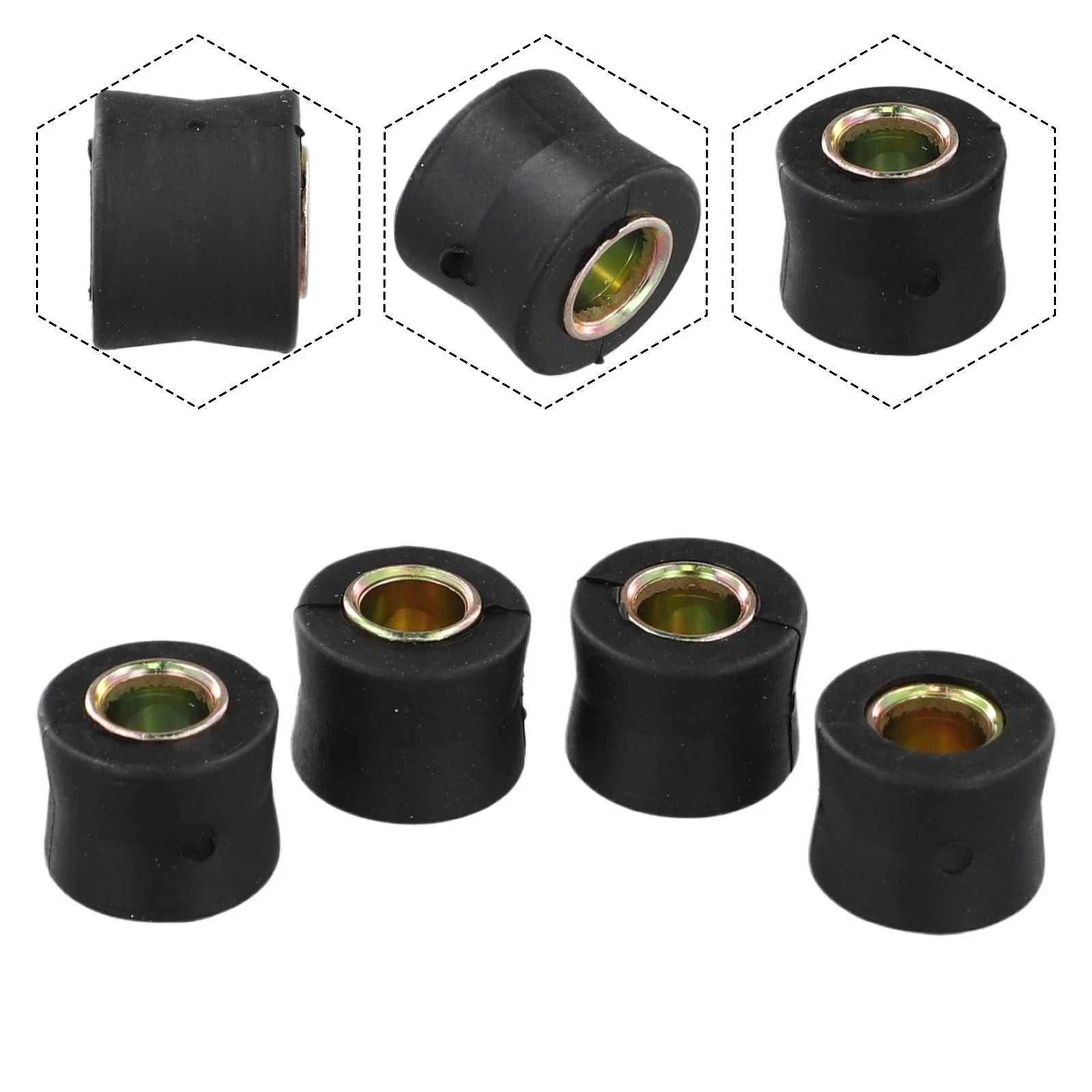Replacement Rubber Shock Absorber Bushes for Quad Dirt Bike ATV Set of 4
