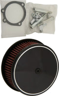 HARDDRIVE Round Air Cleaner HP Classic Smooth Black 5 7/8" Fits Harley Touring