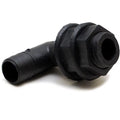 Boat Thru Hull Fitting - 90 Degree 3/4 Inch Black Plastic