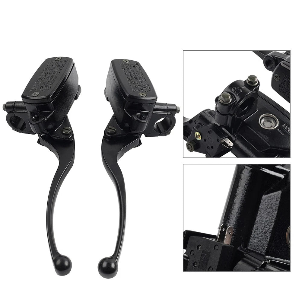 7/8'' Motorcycle Handlebar Hydraulic Brake Clutch Master Cylinder Lever Black