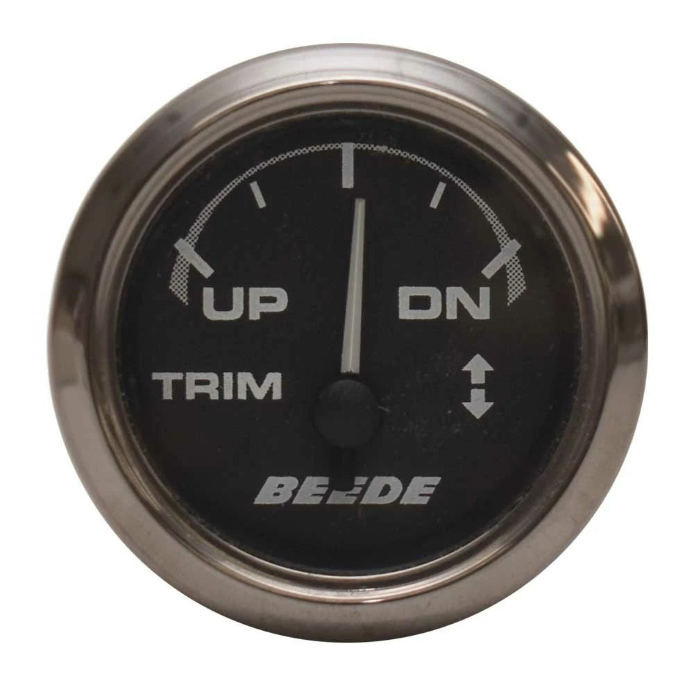 Faria Beede Boat Trim Gauge 960495 - OMC Sea Stem 2 Inch Black