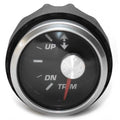 Faria Boat Trim Gauge GBC019A - OMC Evinrude 2 Inch Silver Black