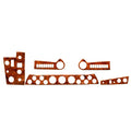 Larson Boat Blank Gauge Panel - 350 Cabrio Faux Woodgrain (5 PC Kit)