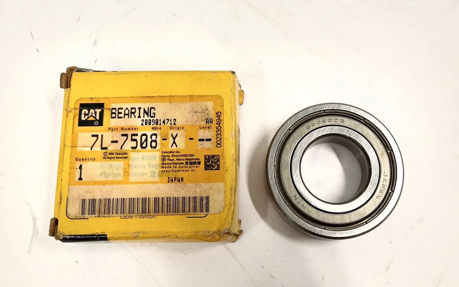 Made in USA CAT 7L - 7508 - X, Bearing, Caterpillar OEM