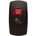 Carling Boat Rocker Switch Cover - Court - Dock Black Plastic Actuator