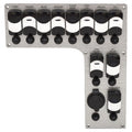 Blue Wave 2400 Pure Bay Boat Switch Panel MD009134 - Gray Brushed