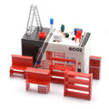 1/64 Dioramas ABS Model Garage Parking Lot Model Scene Display Furniture Tools D