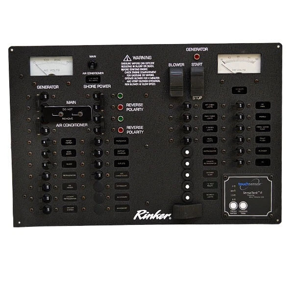 Rinker Boat Breaker Panel 222433 - 342 AC/DC Black Aluminum