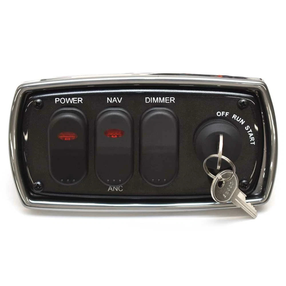 Boat Ignition Switch Panel K-352-002 - 188085 6 1/2 X 3 1/4 Inch