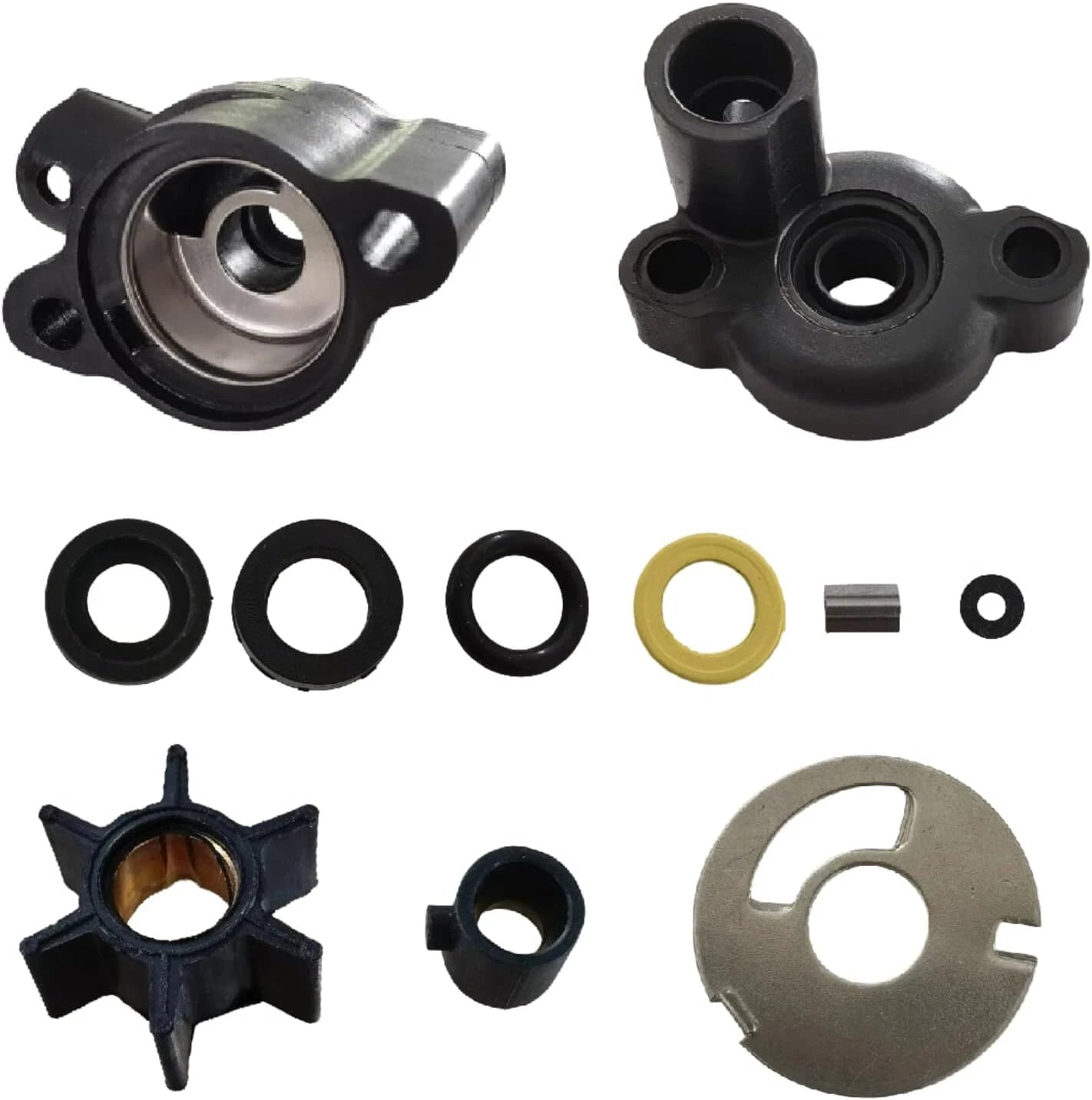 Water Pump 0.456" Impeller Kit for Mercury 4 4.5 6 7.5 9.8HP Outboard 46-70941A3