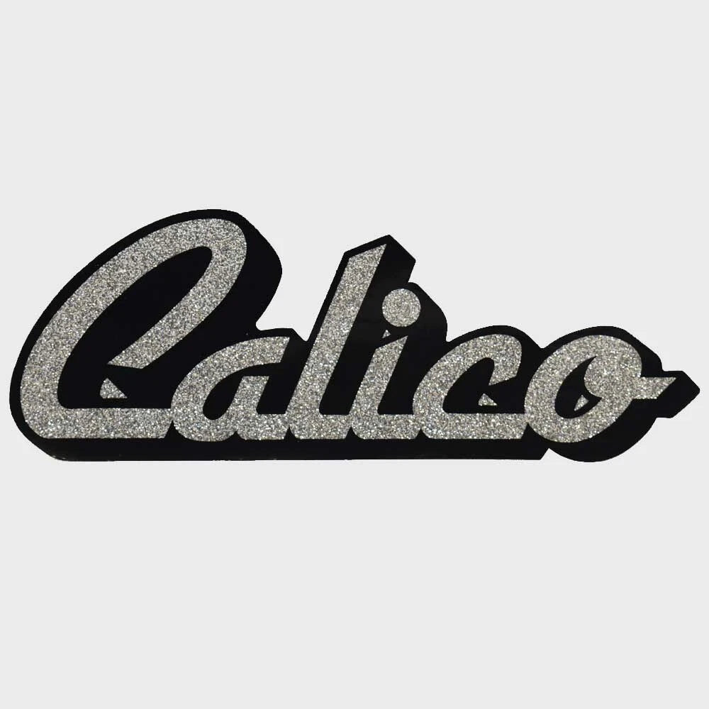Bass CAT Boat Sticker Decal - Calico Emblem Silver - Black Vinyl