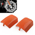 2Pcs Orange Steel Front Caliper Screen Inserts for Harley V-Rod Touring 2006-19
