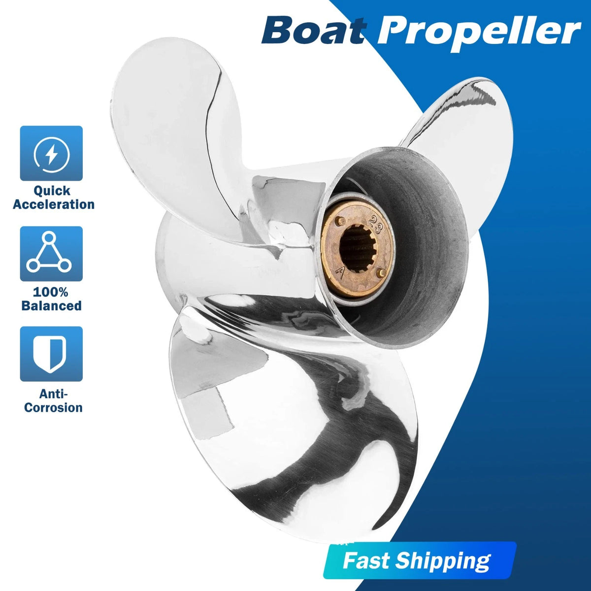 10 1/2 X 15 for Mercury Boat Propeller Stainless Steel 40-60HP 13tooth,RH