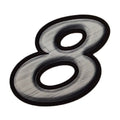 Rinker Boat Number Decal - 8 Gray - Black Sticker