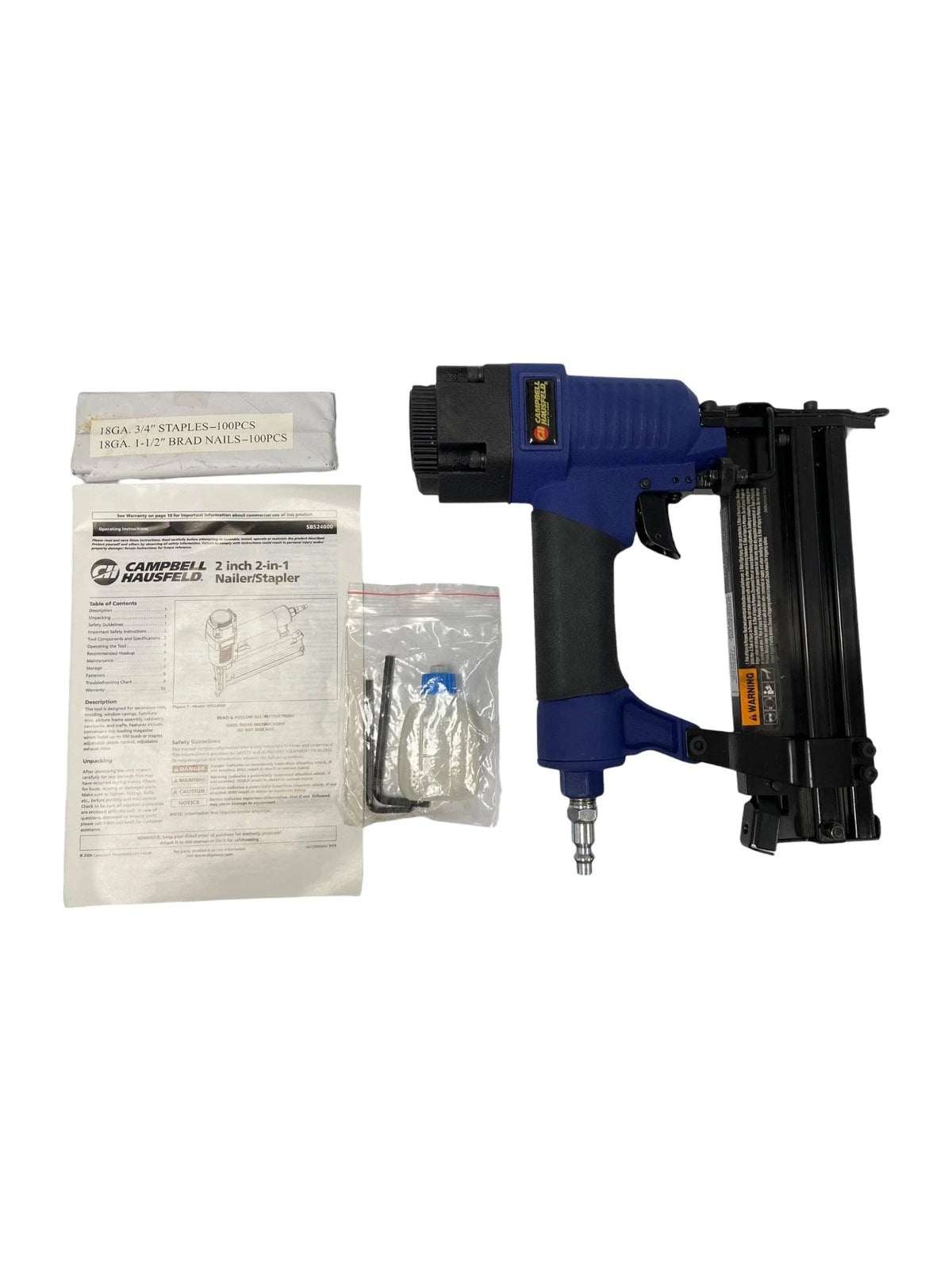 Campbell Hausfeld SB524000 2", 2-in-1 Nailer/Stapler Gun OEM
