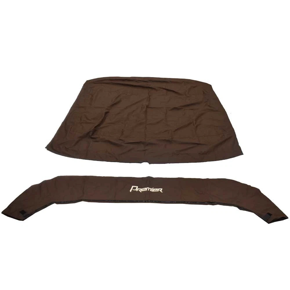 Premier Evolution Pontoon Boat Bimini Cover - Brown with Boot