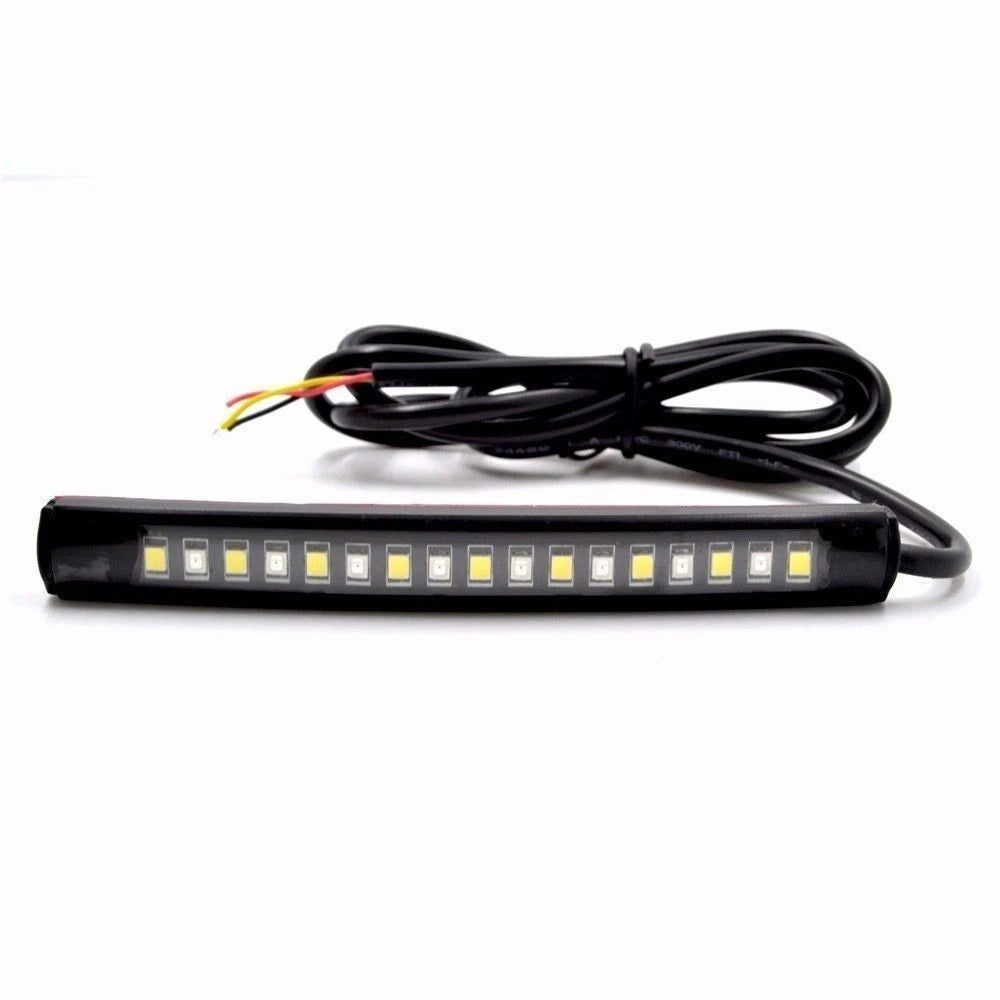 Universal Flexible 17 LED Motorcycle ATV Tail Running Turn Signal Strip Light