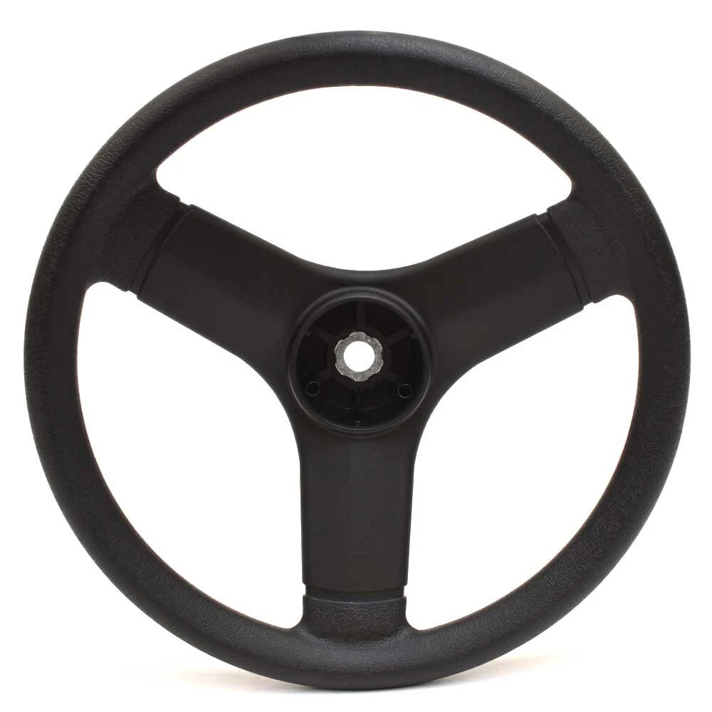 Detmar Marine Boat Steering Wheel - Viper EQ 13 1/4 Inch 3 Spoke Black Plastic