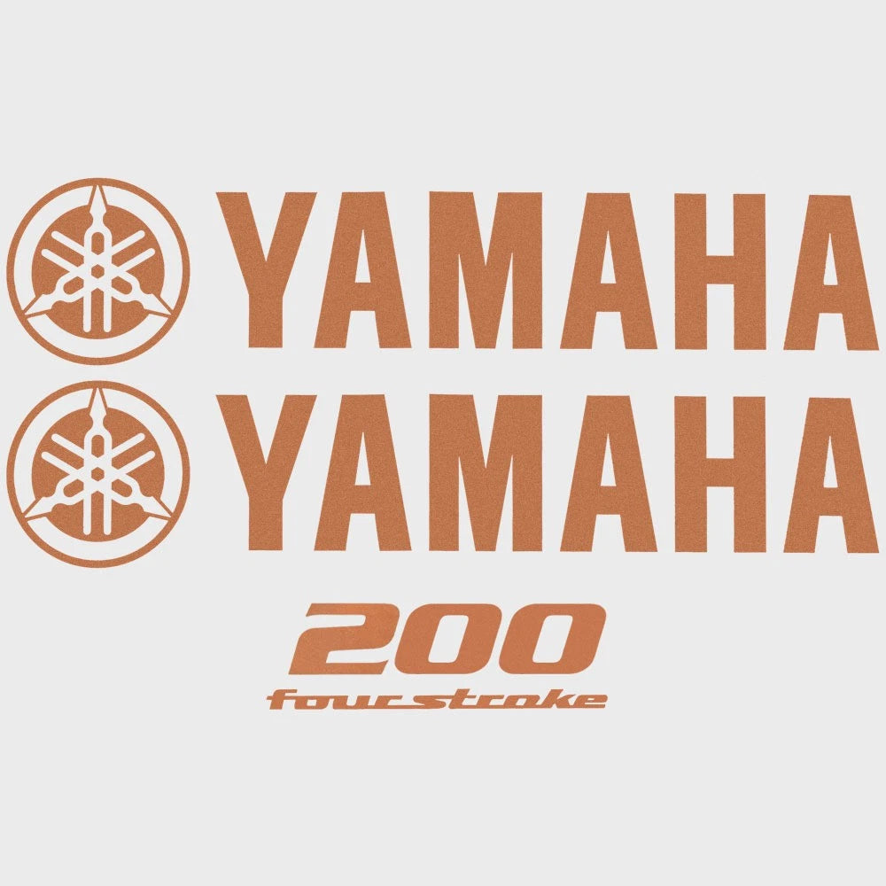 Yamaha Boat Cowling Decal HW2390 - 200 Four Stroke Bronze Sticker (kit)