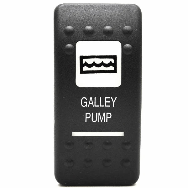 Carling Boat Rocker Switch Plate - Galley Pump Black Actuator