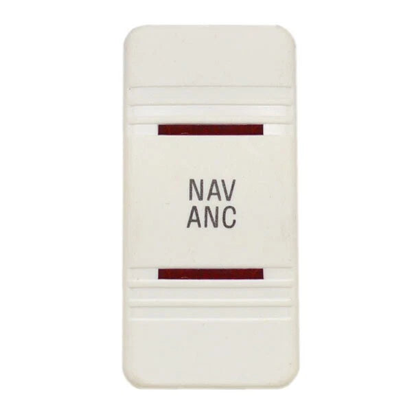 Standard Boat NAV - ANC Rocker Switch Cover - 2 X 1 Inch White Plastic