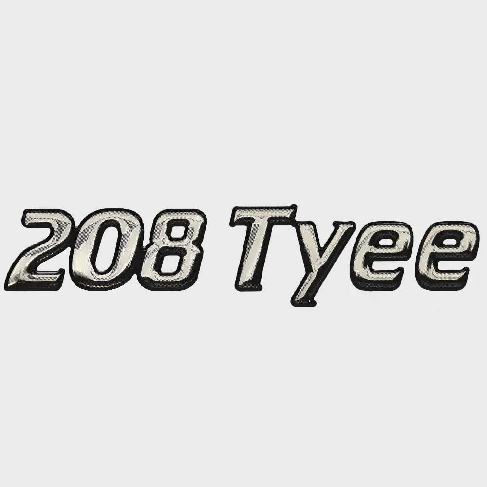 Lund Boat Raised Emblem Decal 2120627 - 208 Tyee Silver Black Sticker