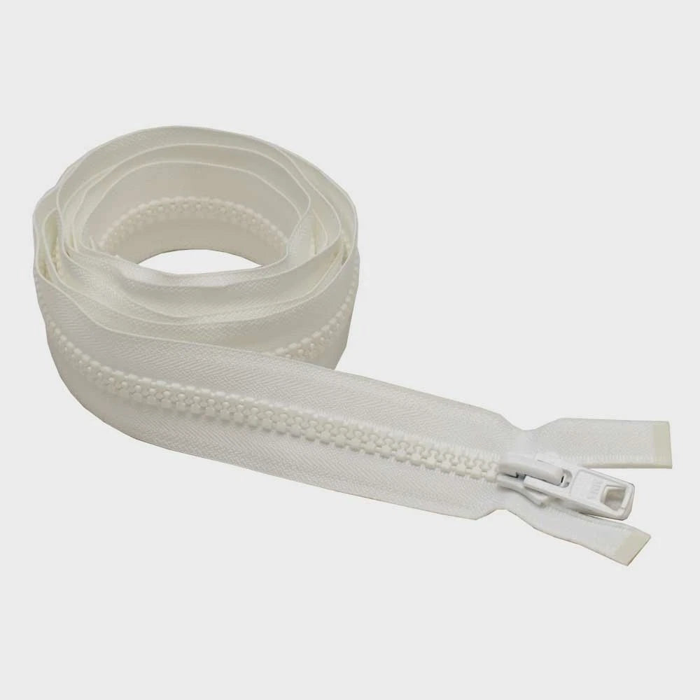YKK Boat Separating Molded Tooth Zipper - Type 10 White 84 Inch