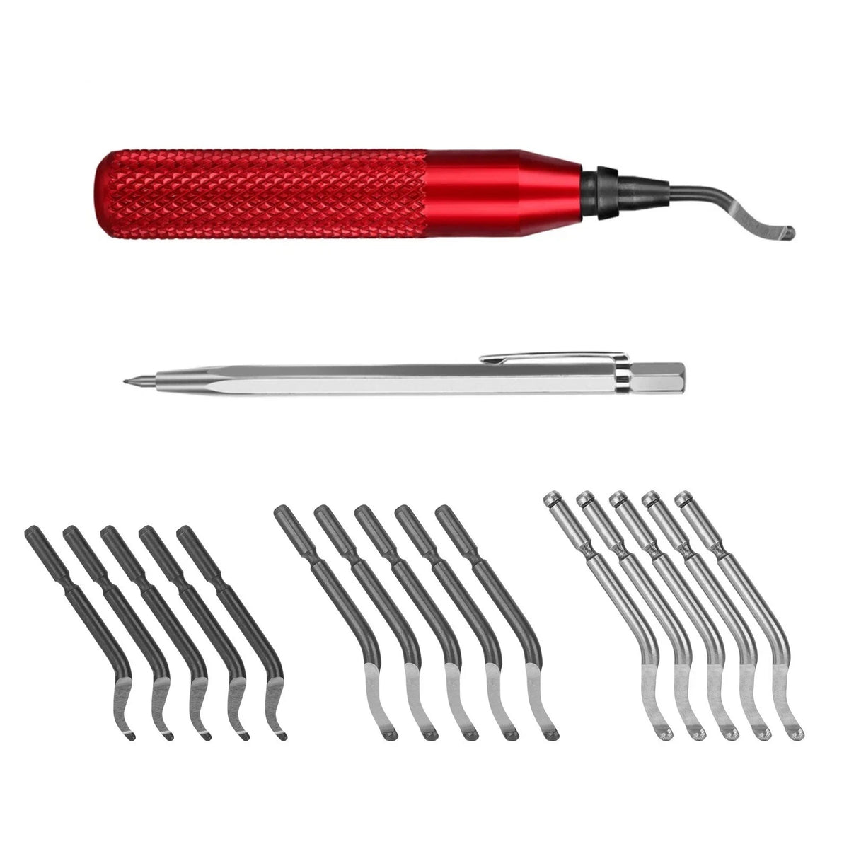 Deburring Tool Set with 15 Blades for Plastic Metal Wood 3D Printing Finishing