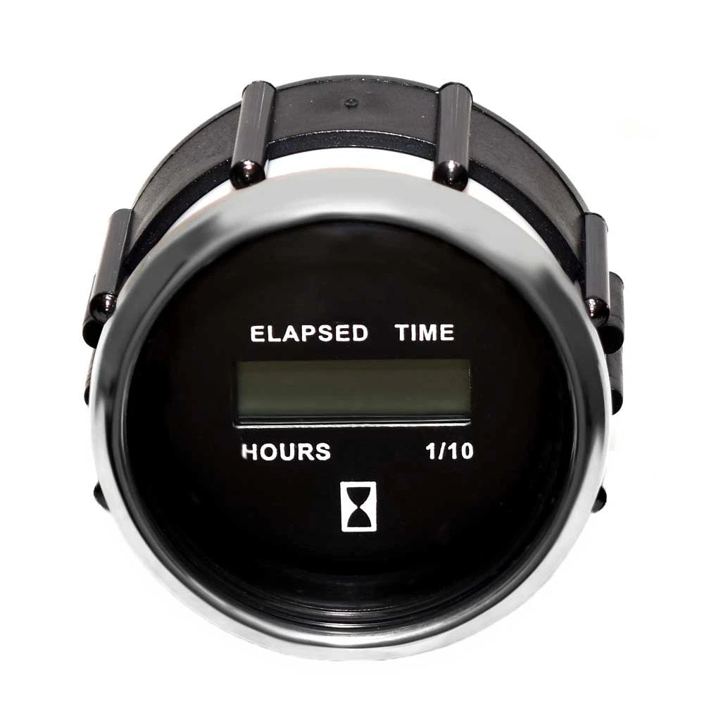 Faria Boat Hour Meter Gauge MH0231A - Digital 2 Inch Black