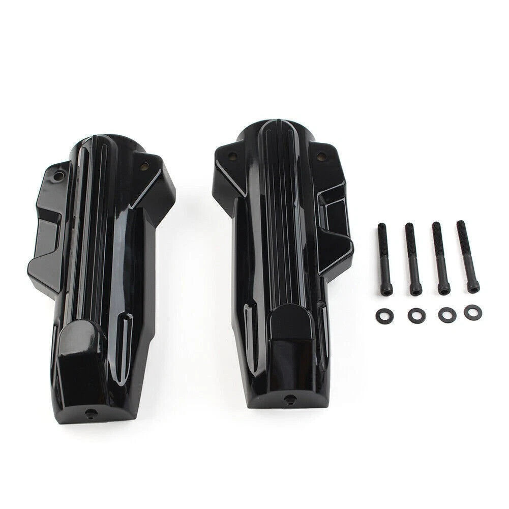 Upper Fork Slider Accents Lower Fork Covers for Harley Electra 2014-2022 Black