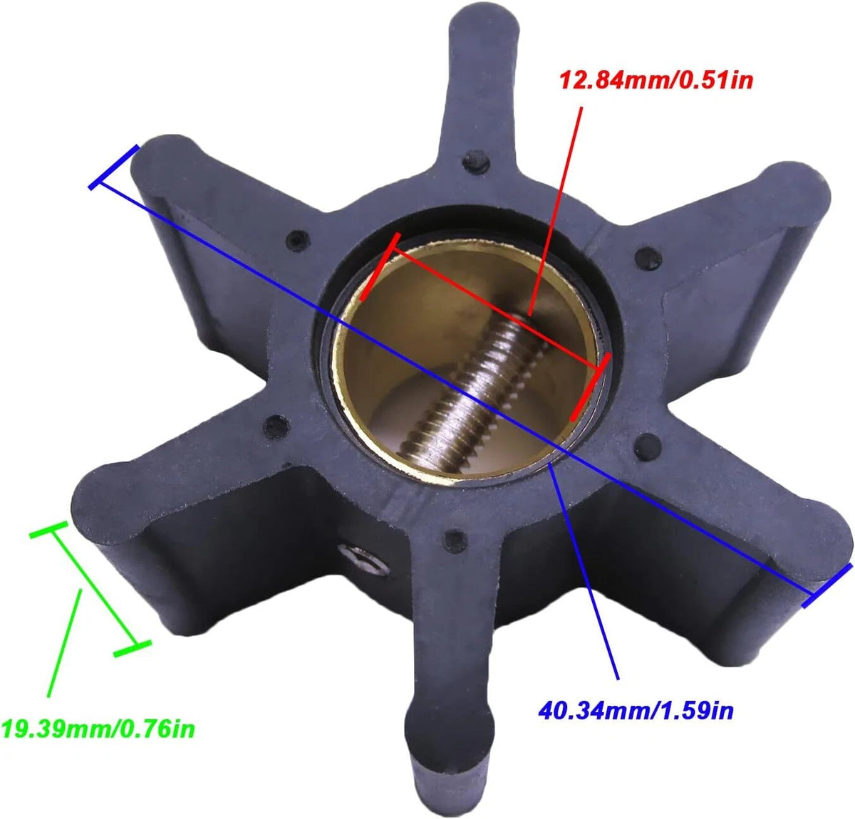 Marine Cooling Water Pump Impeller for Nanni K.L.A. Engines