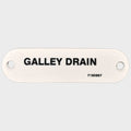 Marquis Boat Label Tag 7160957 - Galley Drain White Plastic