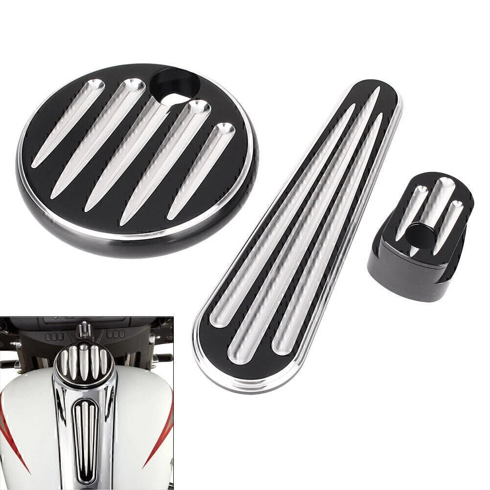 Ignition Switch Cover Fuel Tank Cap Kit for Harley Touring FLHX FLTRX 2014-2017
