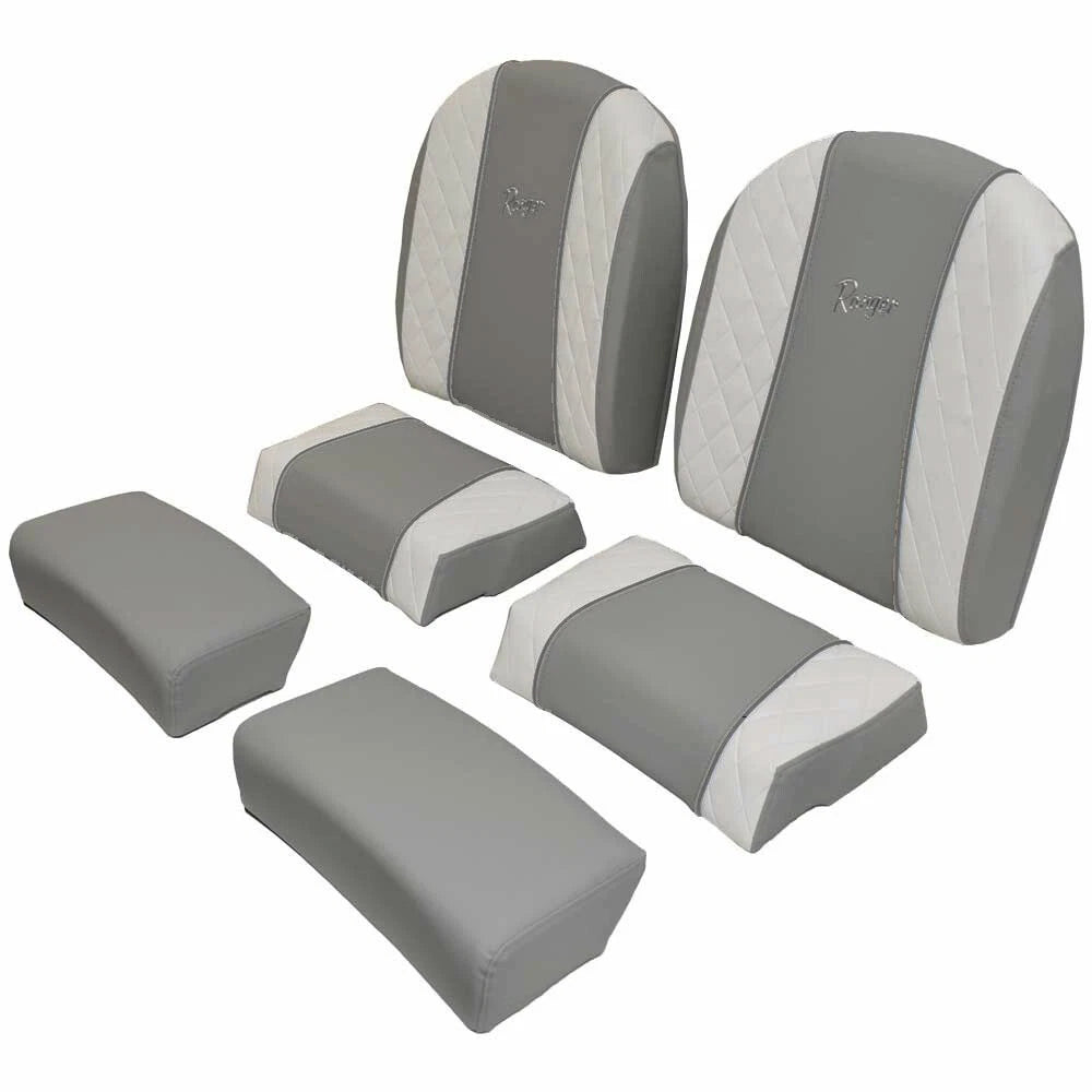 Ranger Boat Leaning Post Seat Cushions - 2510 Bay Dark Gray (6 PC)