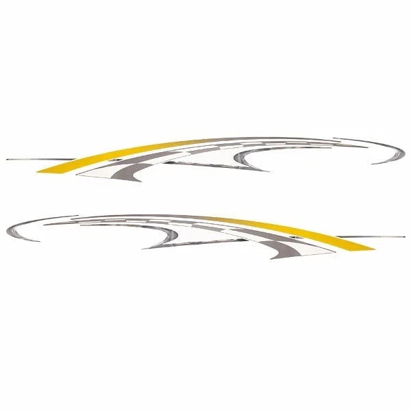 Rinker Captiva Boat Graphic Decals 218427 - Gray Stickers (set of 2)