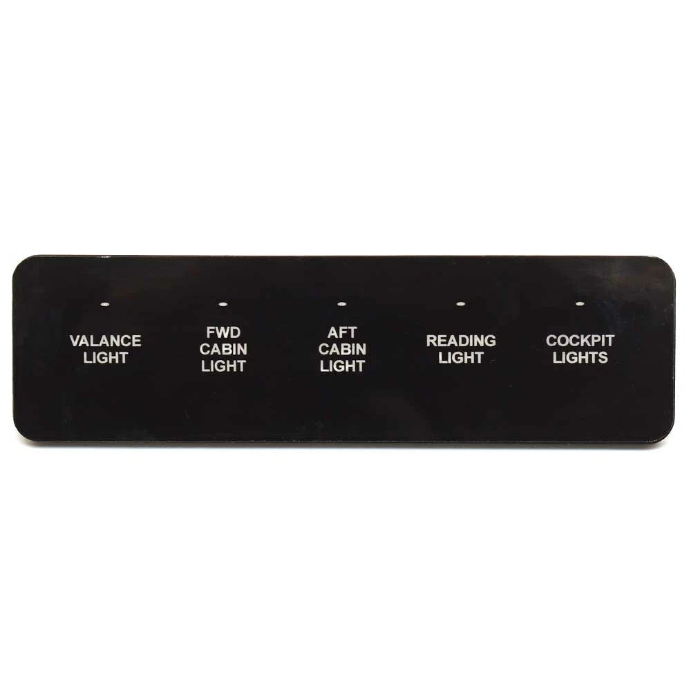Cobalt Boat Light Button Panel 415407 - A36 Black Acrylic