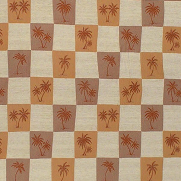 Four Winns Boat Woven Fabric - Brown Palm Tree 55 Inch (YD)