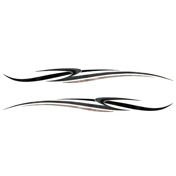 Misty Harbor Boat Decals 001626-EBONY - Graphic Stickers (set of 2)